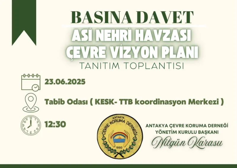 Antakya Çevre Derneği’nden Asi Nehri İçin Yol Haritası