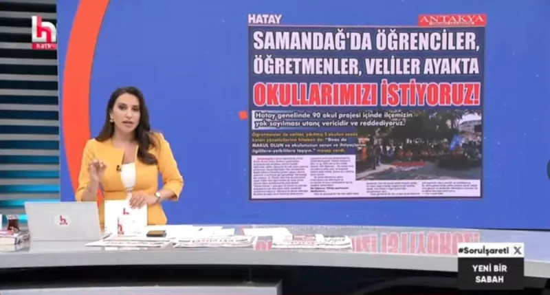 Antakya Gazetesi’nin Manşeti, Halk TV’de Türkiye Gündemine Taşındı