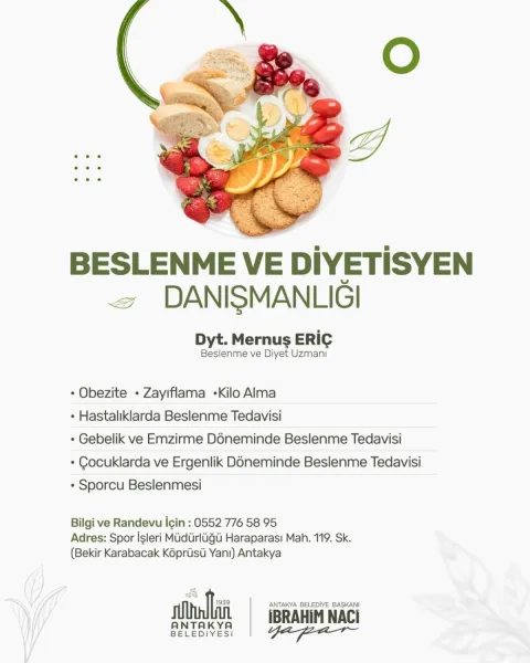 Antakya'da Ücretsiz Diyetisyen! Kilo Vermek Artık Çok Kolay!