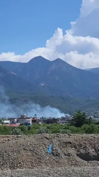 Arsuz’da orman yangını paniğe neden oldu