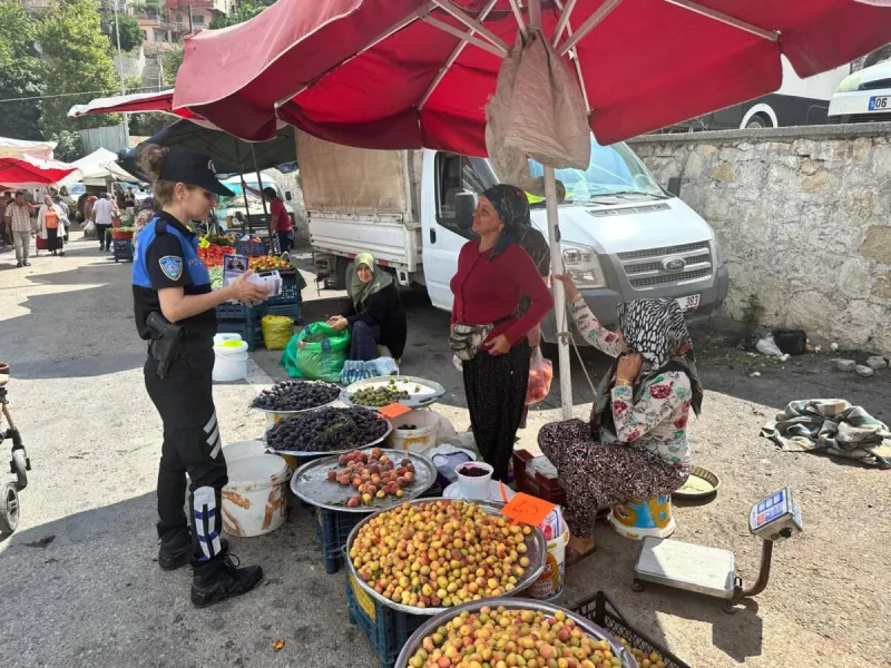 Belen’de polis sahaya indi, bilgilendirme yaptı