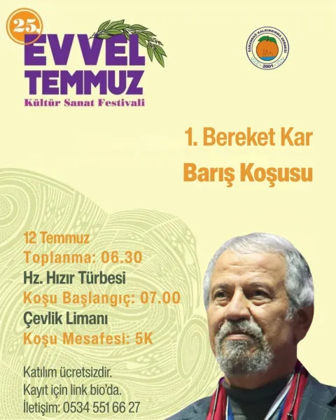 Bereket Kar Anısına Samandağ’da Barış Koşusu