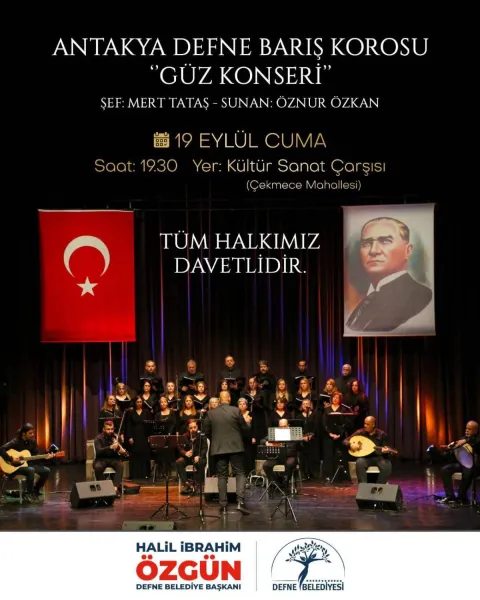 Defne Barış Korosu Konseri: Sonbahar Melodileriyle Büyüleneceksiniz!