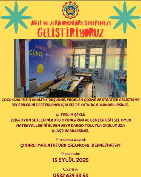 Defne’de Çocukların Zekâsını Geliştirecek Kampanya Başladı