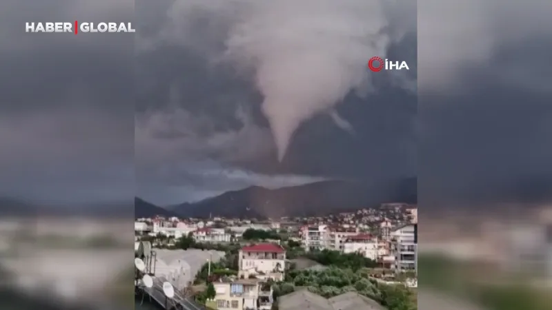 Gazipaşa'da hortum felaketi kamerada: Her şey 5 dakika içerisinde yerle bir oldu!