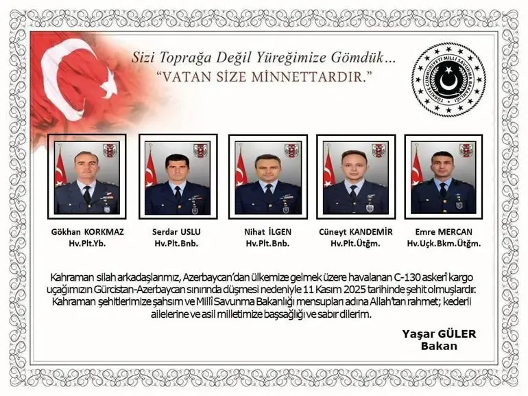 Gürcistan’da düşen TSK uçağında 20 kahramanımız şehit oldu