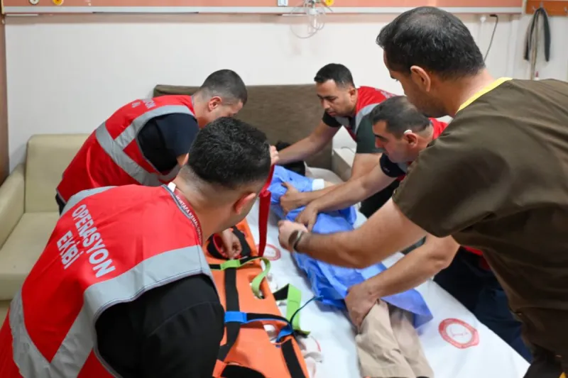 Hatay MKÜ Hastanesinde afet planı tatbikatı yapıldı
