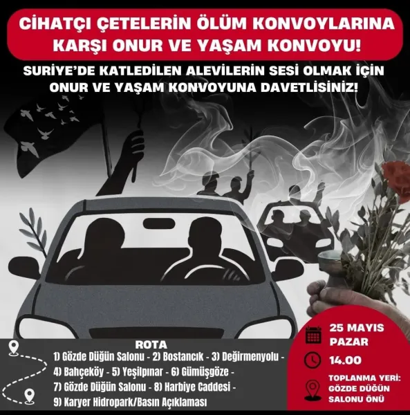 Hatay’da “Onur ve Yaşam Konvoyu” Bugün Yola Çıkıyor