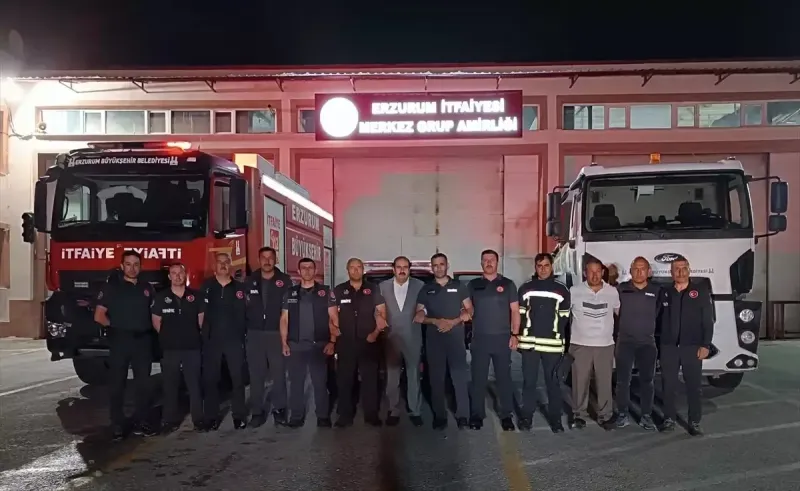 Hatay’daki Orman Yangınına Erzurum’dan Takviye