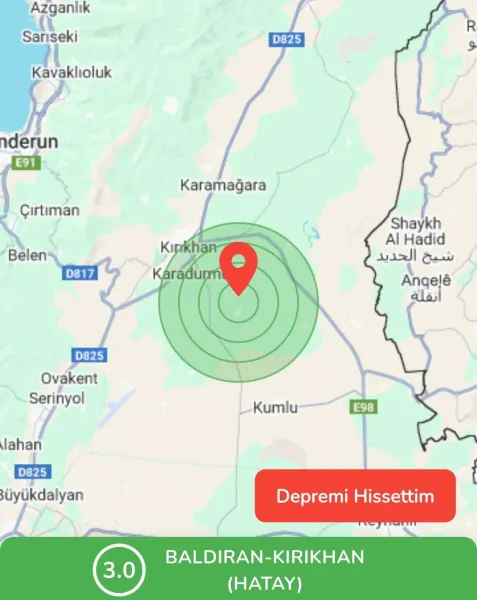 Hatay Kırıkhan'da Deprem! Gece Yarısı Sallandık