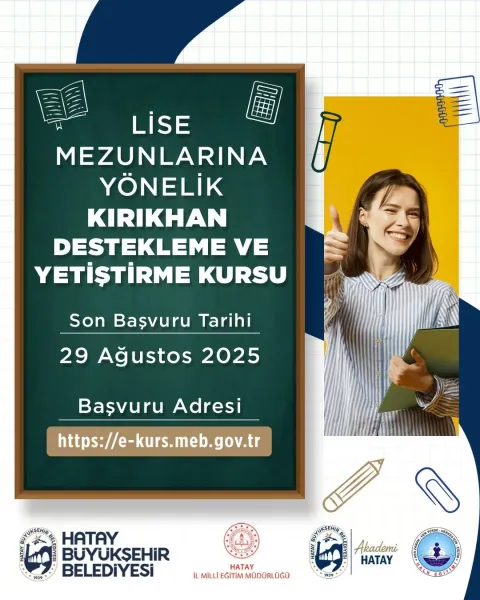 Hataylı lise mezunlarına fırsat eşitliği sağlayacak kurs