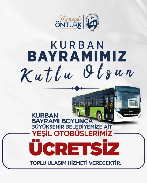 HBB’den Vatandaşa Bayram Hediyesi: Ücretsiz Toplu Taşıma