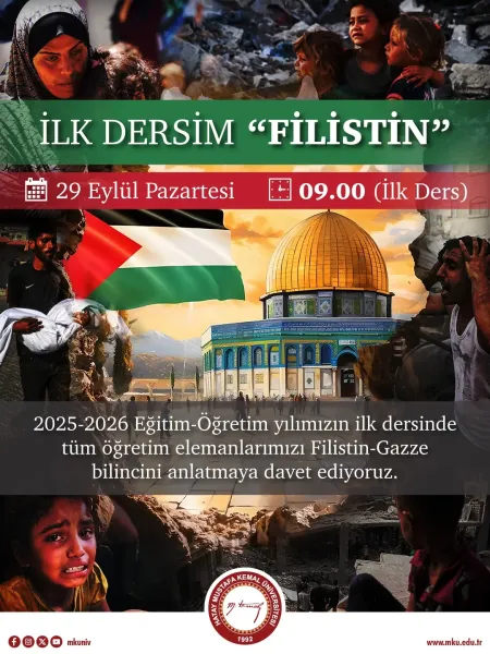 HMKÜ yeni öğretim yılının ilk dersi ‘Filistin-Gazze’