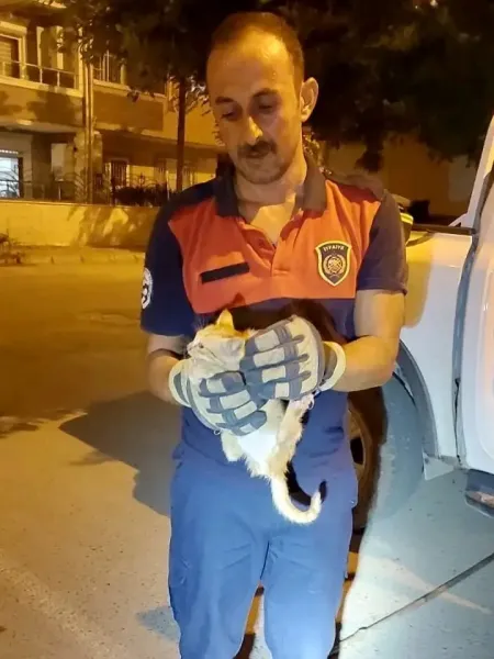 İtfaiye Ekiplerinden Sevimli Görev