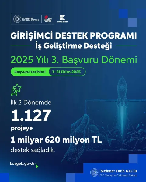 KOSGEB İş Geliştirme Desteği Başvuruları Başladı