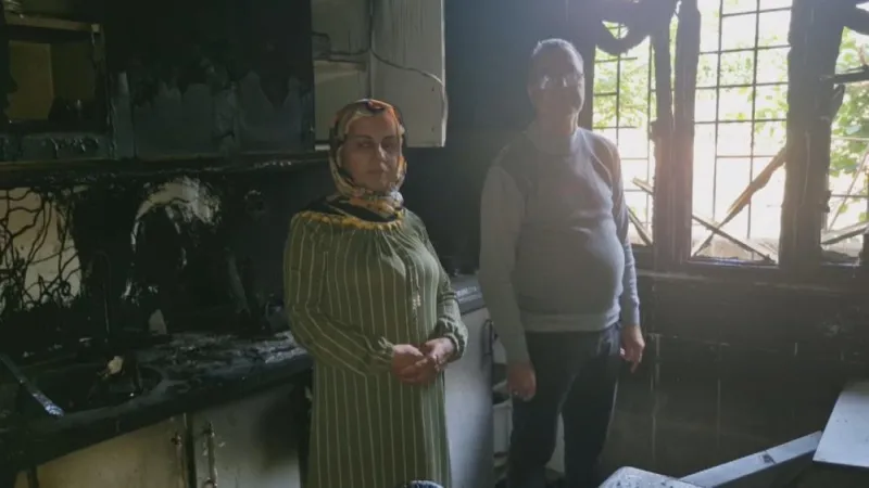 Hatay'da Yıldırım Felaketi! Ev Alevlere Teslim Oldu!