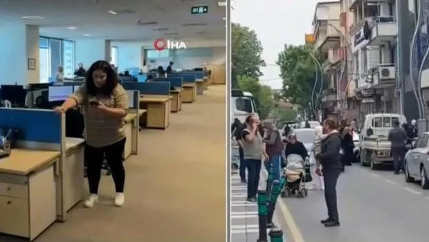 İstanbul Sallandı! 6.2 Şiddetinde Deprem Kamerada! Herkes Dışarı!