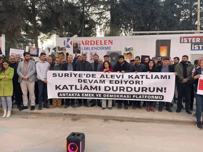 Suriyedeki Alevi Saldırıları Antakya’yı Ayağa Kaldırdı