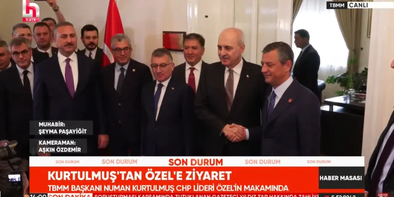TBMM Başkanı Kurtulmuş CHP lideri Özel ile görüşüyor