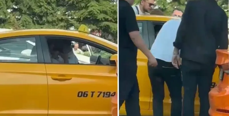 Trafikte yolcu terörü! Taksiciyi yumruk yağmuruna tuttu