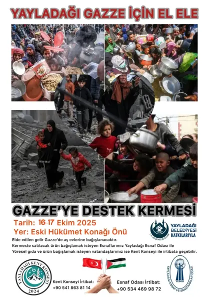 Yayladağı’nda Gazze için kermes düzenleniyor