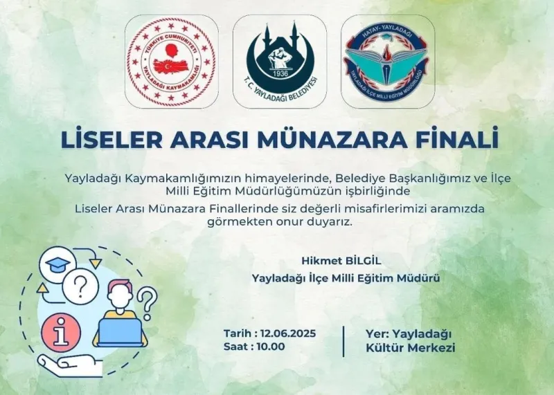 Yayladağı’nda liseler arası münazara finali yapılıyor